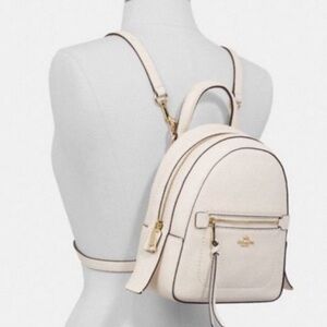 Coach Cream Backpack with Gold Accents
